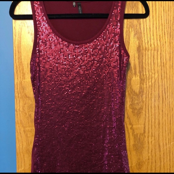 Maurices Tops - Red Sequined Tank Top